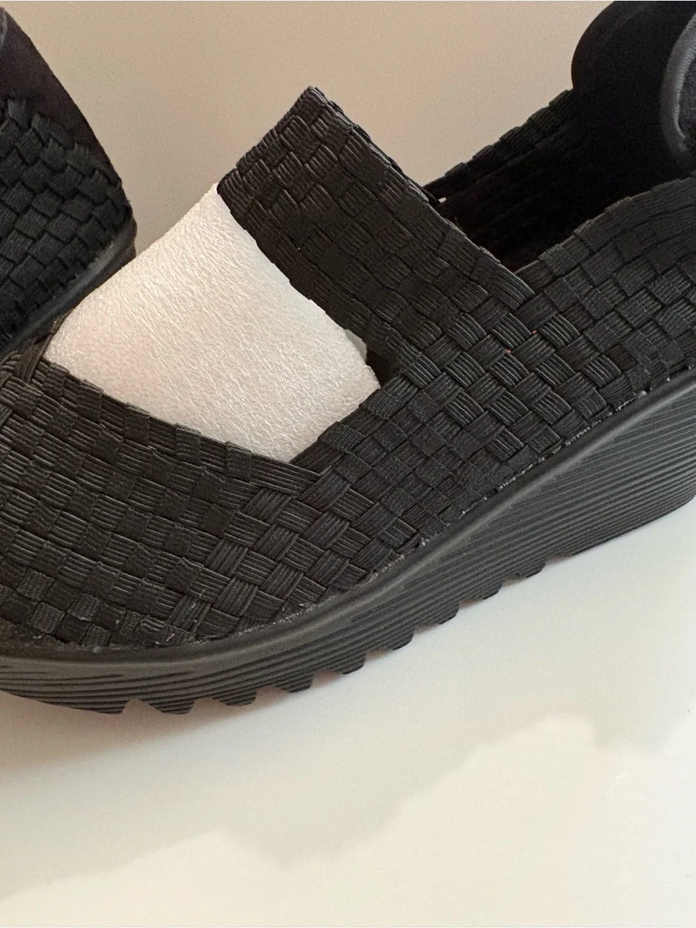 bernie mev. Black Woven Platform Slip-On platform